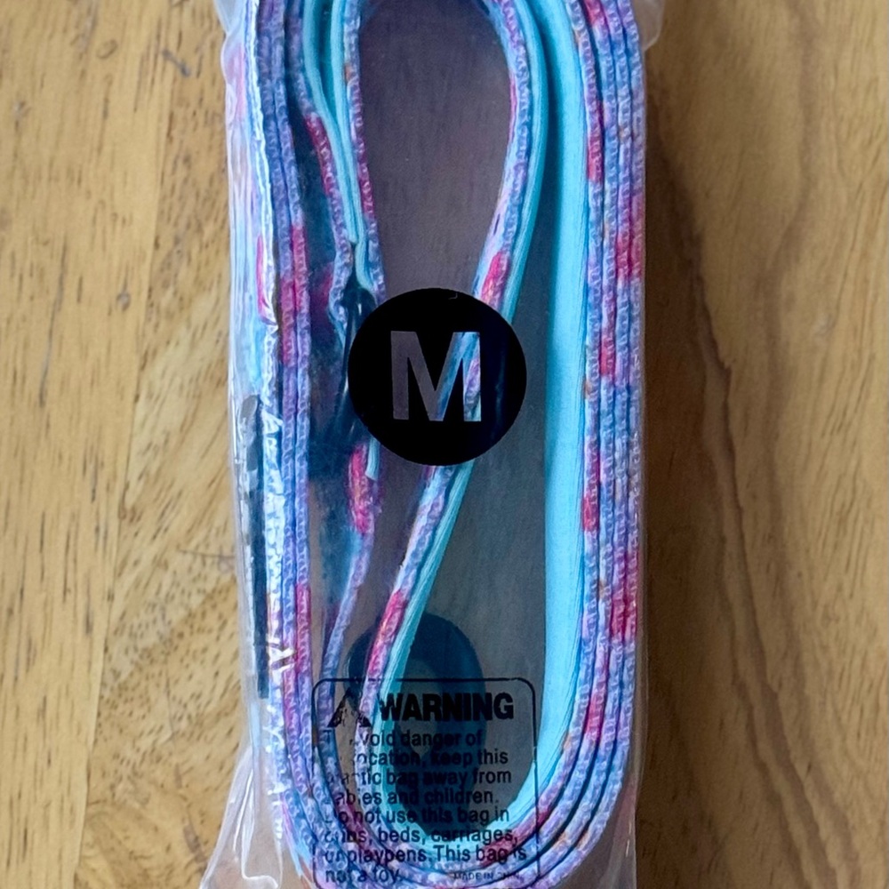 Medium Floral Pattern Dog Leash - Blue & Pink